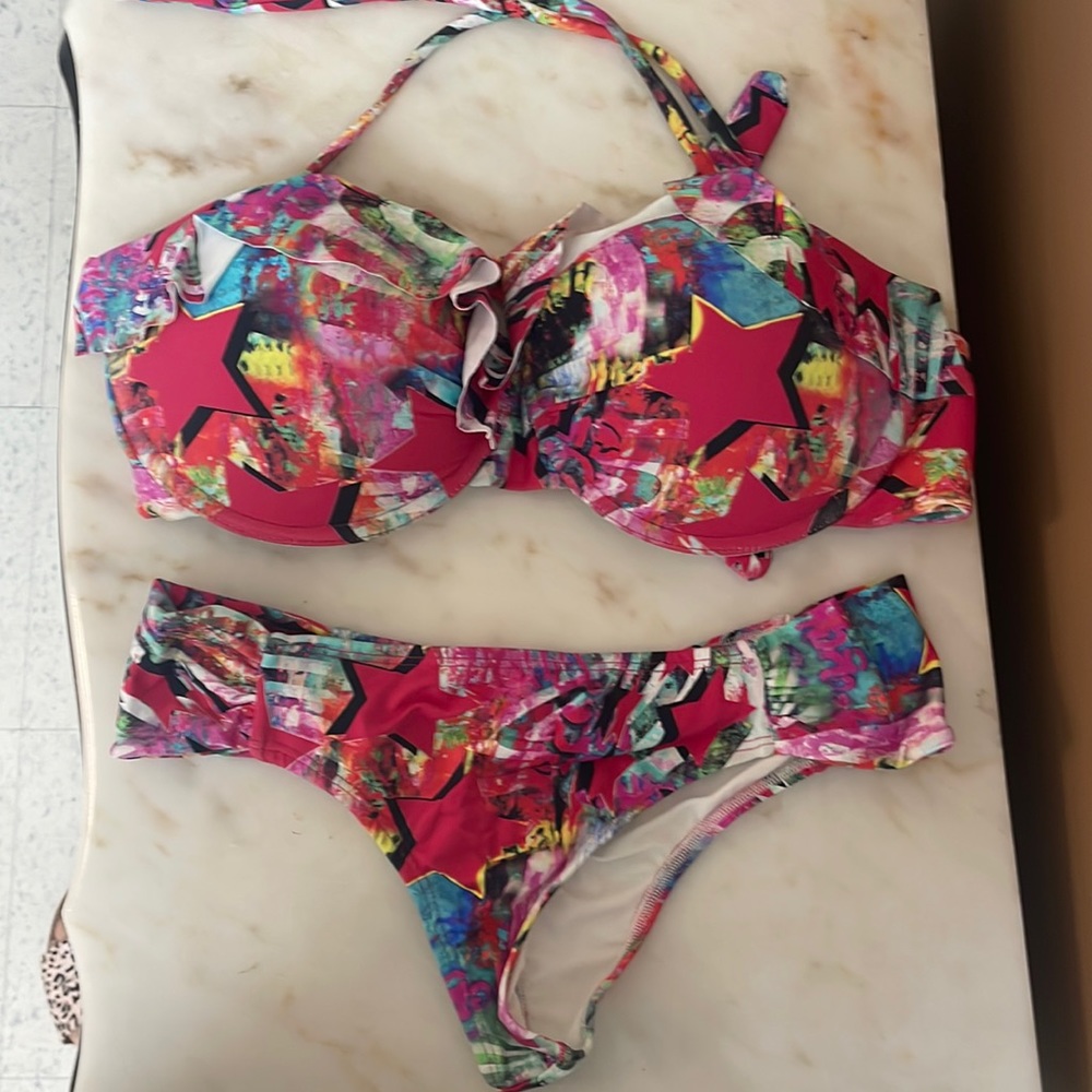 Beautiful beach swimming suit chic and elegant